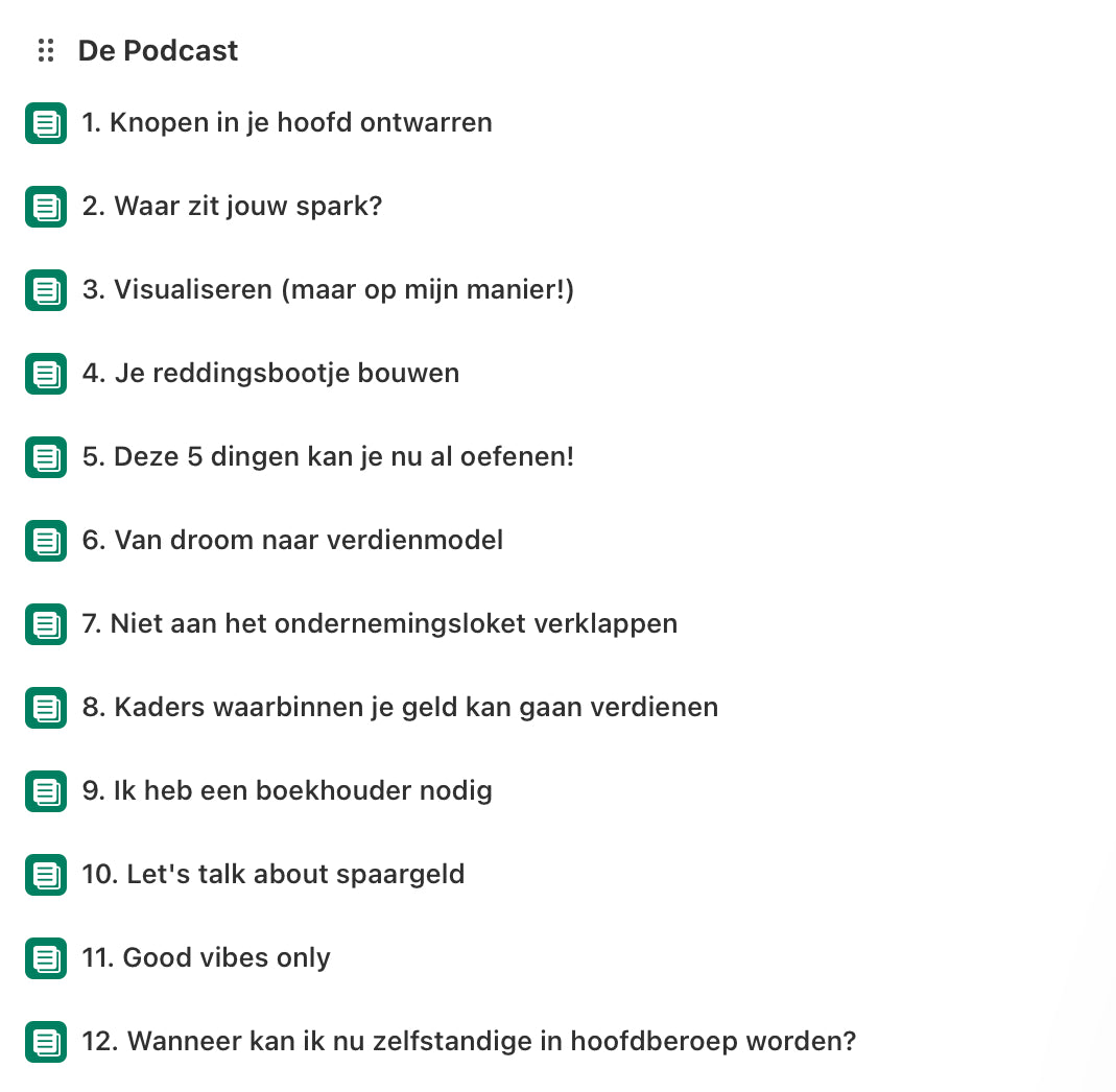 Privé Podcast: Van droom naar plan