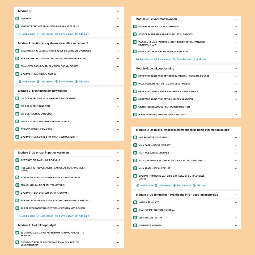 Videocursus 'Hoe maak ik een inkoopplanning?' (Te bekijken in Notion!✨)