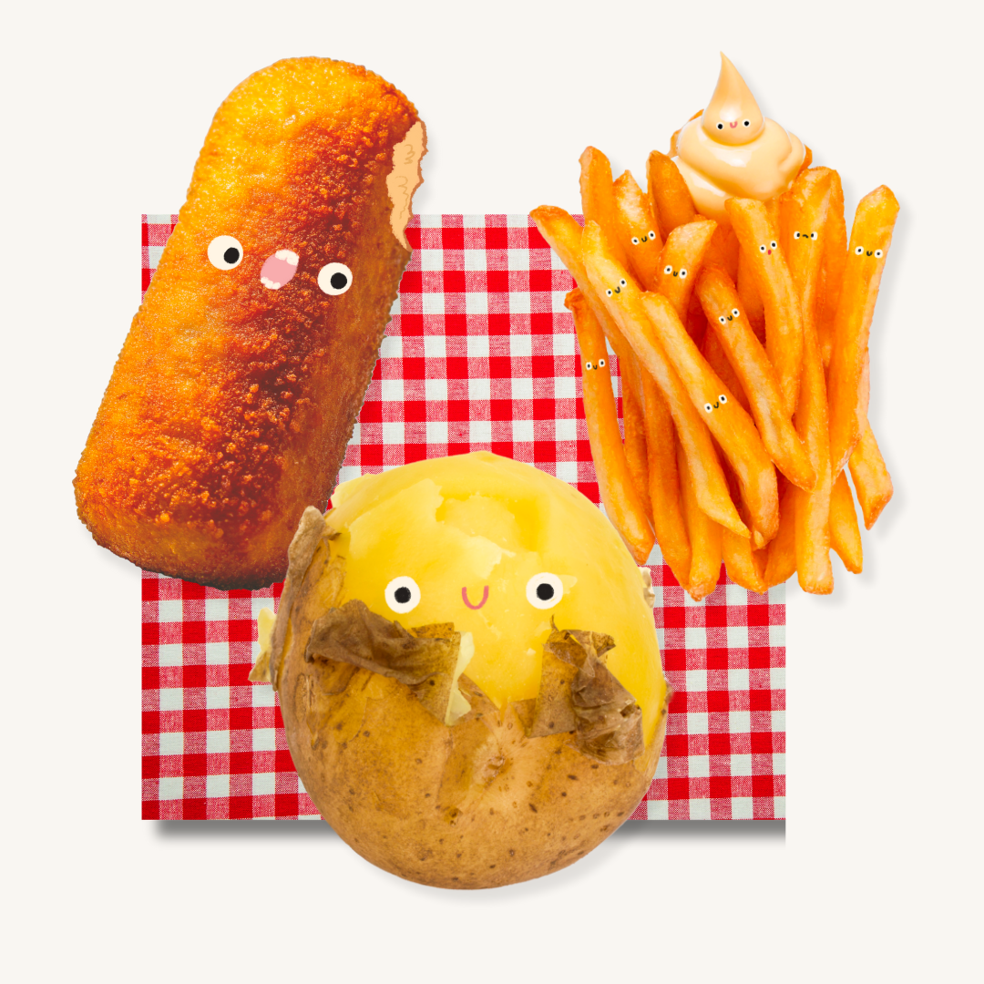 Kneusje Set Wenskaarten Schatjes van patatjes🍟🥔