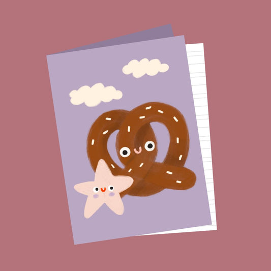Nieuwjaarsbrief mét inlegvel Pretzel en ster 🥨