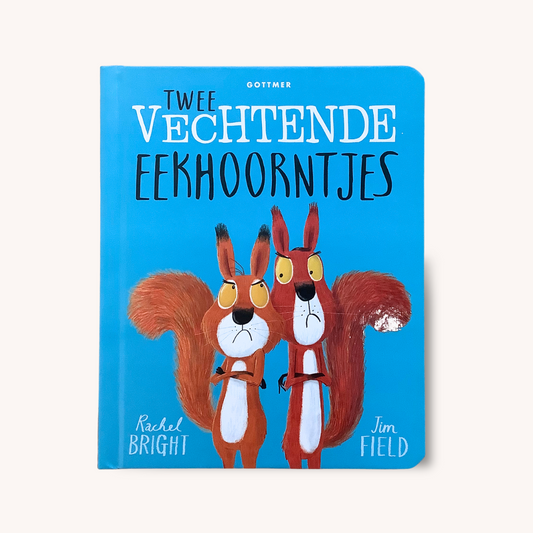 Kartonboek Twee vechtende eekhoorntjes
