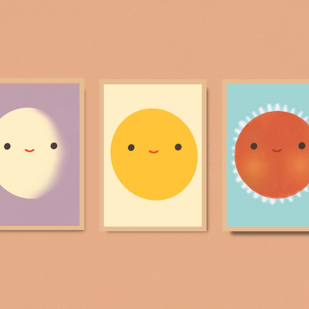 Poster set 🌞 🌝 🍳